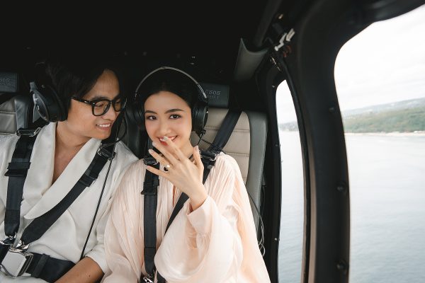 Vietnamese Man Proposes from a Helicopter in Bali