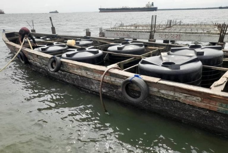 Navy Confiscates 105,450 Litres of AGO, Arrests Eight in Bonny